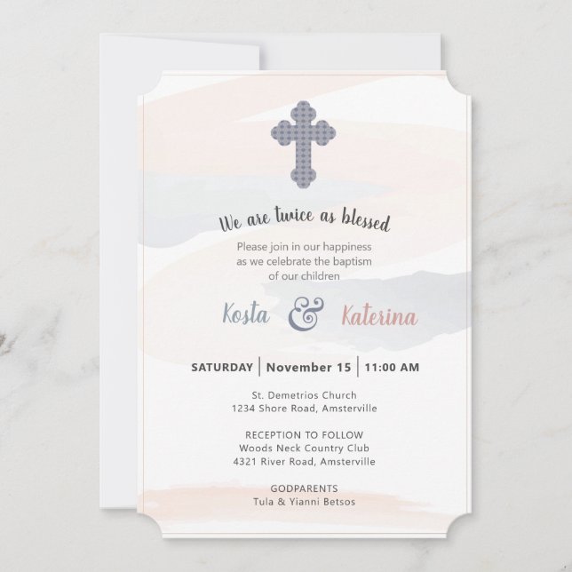 Kosta & Katerina Invitation (Front)