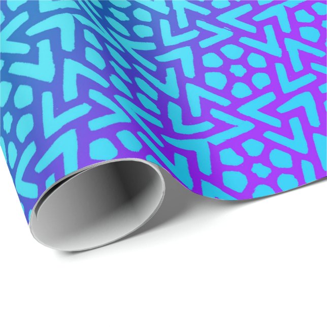 Kotev Star of David Blue Wrapping Paper (Roll Corner)