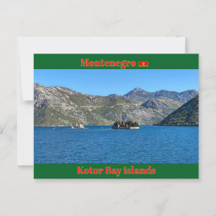 Kotor Bay in Montenegro travel Postcard