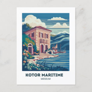 Kotor Maritime Museum Postcard Travel 