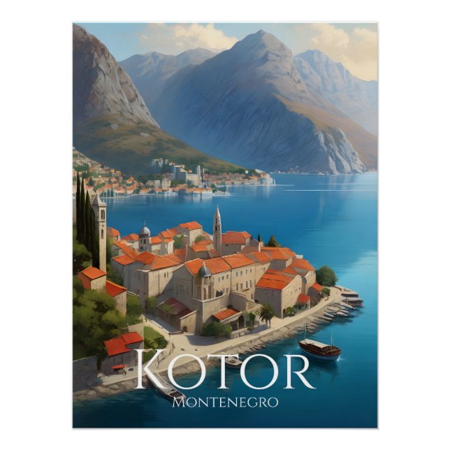 Kotor Montenegro Travel Poster (Front)