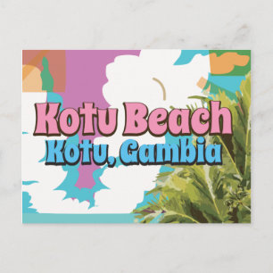 Kotu Beach Kotu, Gambia travel poster Postcard