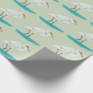 Kotuku White heron Wrapping Paper