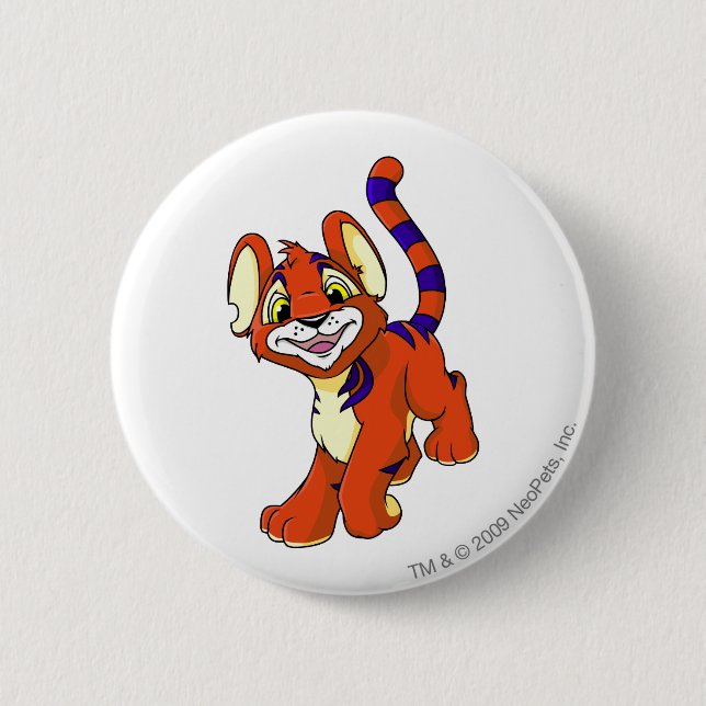 Kougra Red 6 Cm Round Badge (Front)