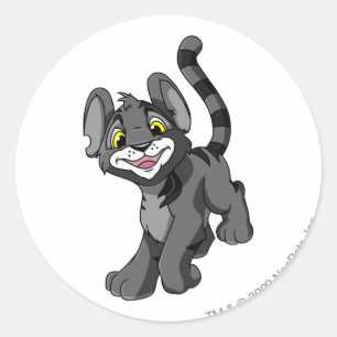 Kougra Shadow Classic Round Sticker