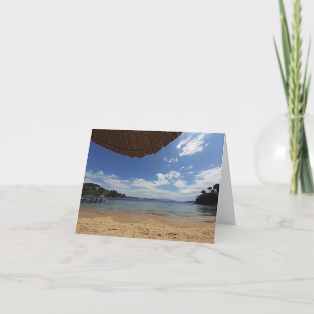 Koukounaries Beach, Skiathos. Blank. Card (Front)