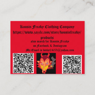 Kousin Freaky buisness cards