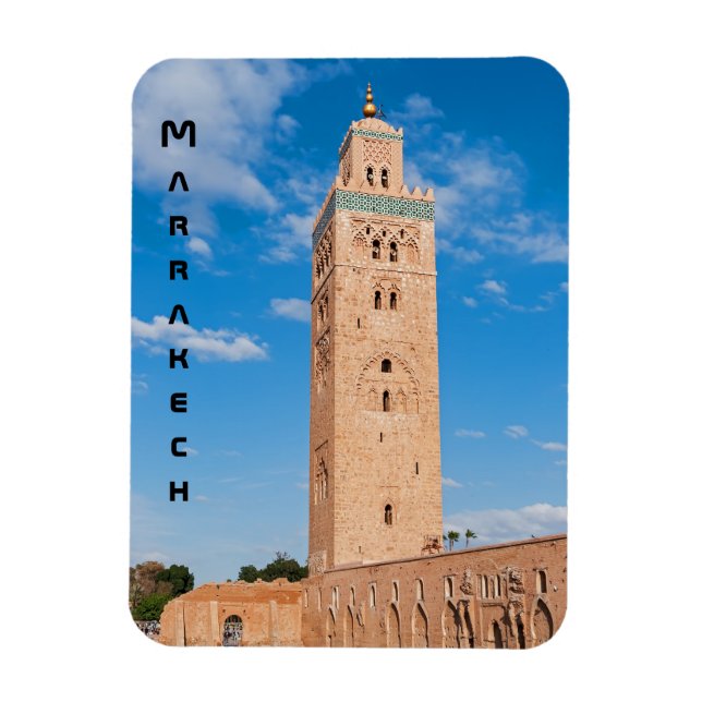 Koutoubia Mosque - Marrakech, Morocco Magnet (Vertical)