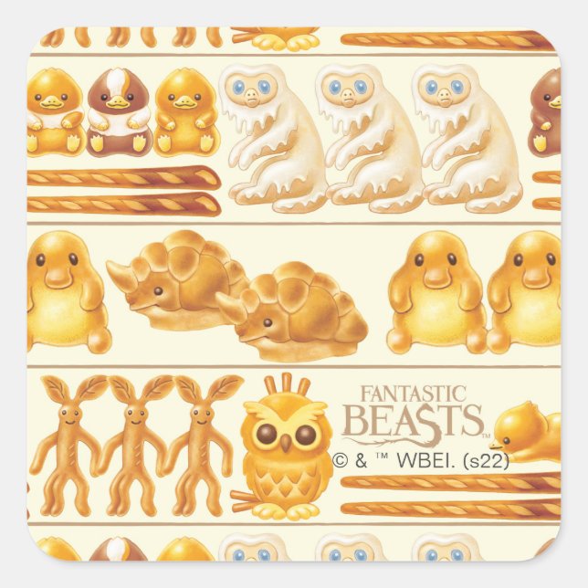Kowalski Bakery Rows of Treats Pattern Square Sticker (Front)