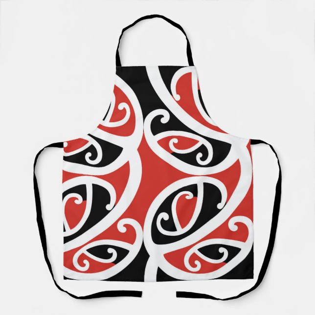 Kowhaiwhai Mangopare Maori Tribal Pattern Apron (Front)