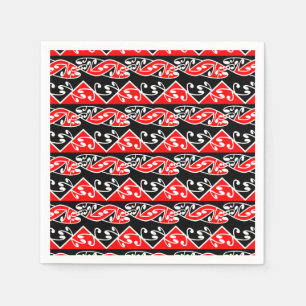 Kowhaiwhai Traditional Maori Koru Pattern Napkin