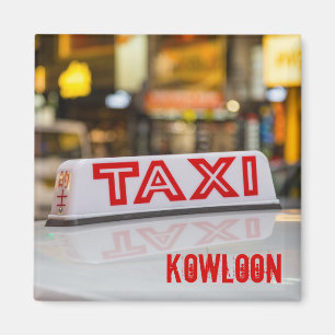 Kowloon Taxi in Urban Hong Kong Magnet
