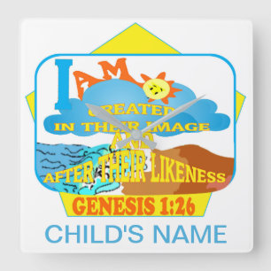 KOZ Wall Clock -Created In Their Image Eng