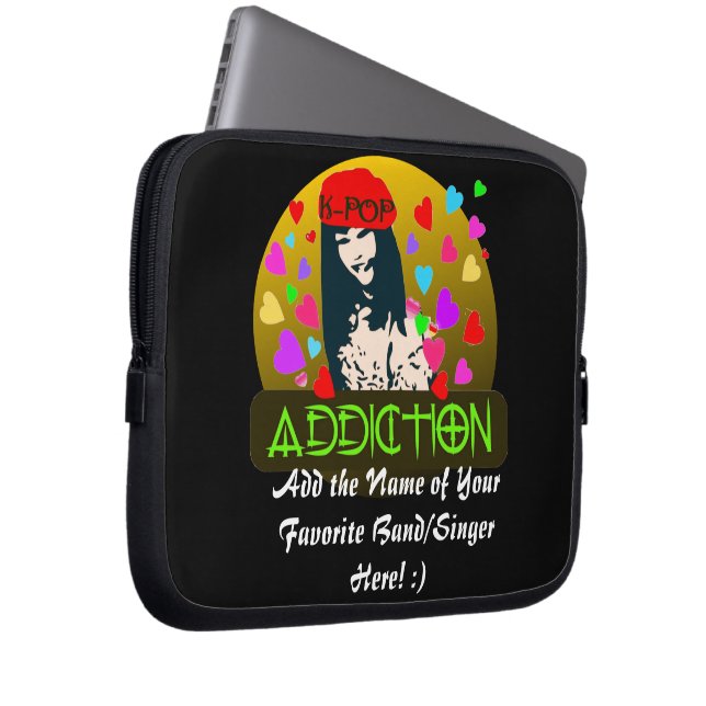 ╚»♪♥KPOP Addiction-Neoprene Laptop Sleeve♥♫«╝ Sleeve (Front Right)