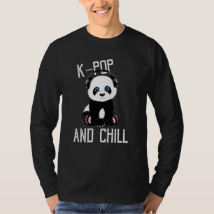 Kpop and Chill Cute Panda Graphic T-Shirt