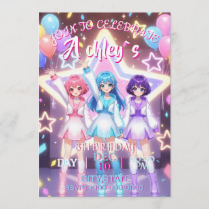 KPOP Demon Hunters Inspired Invitation