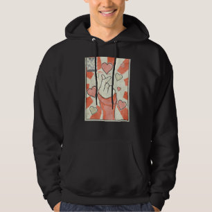 Kpop Finger Heart Korean Pop Music Retro Vintage Hoodie