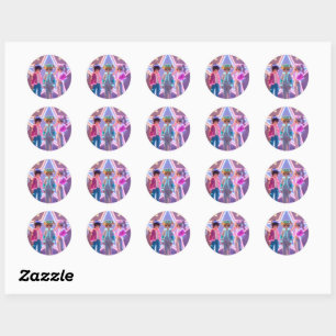 KPOP GIRL  CLASSIC ROUND STICKER