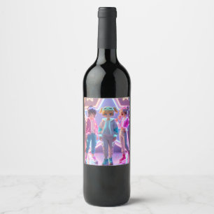 KPOP GIRL  WINE LABEL