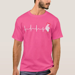 Kpop Heart Shirt Korean K-Pop Heartbeat Pulse Symb