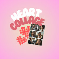 Kpop Idol Birthday Fancafe Pixel Heart Collage