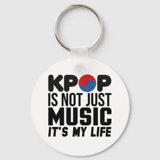 Kpop Is My Life Music Slogan Graphics Key Ring