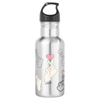 Kpop Korean Finger Heart  pack   532 Ml Water Bottle