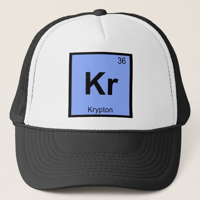 Kr - Krypton Chemistry Periodic Table Symbol Trucker Hat (Front)