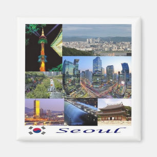 KR - South Korea - Seoul - Mosaic - Collage Magnet
