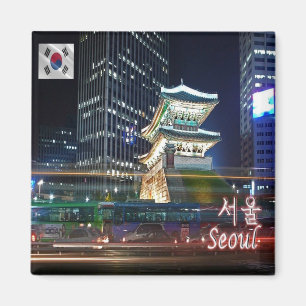 KR - South Korea - Seoul - Namdaemun at Night Magnet