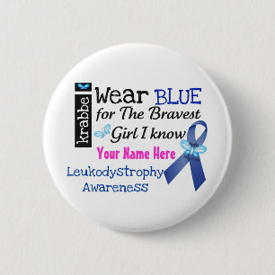 Krabbe Awareness button  _I wear BLUE