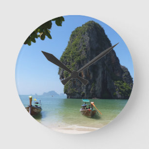 Krabi beach, Thailand. Round Clock