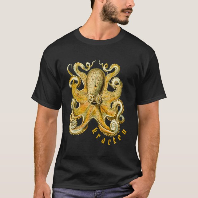 Kracken Octopus Deep Sea Ocean Monster T-Shirt (Front)