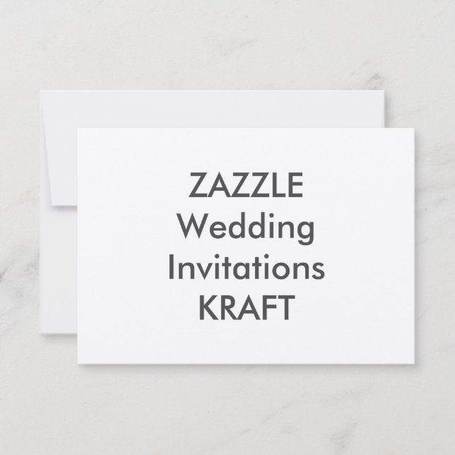 KRAFT 5” x 3.5" Wedding Invitations (Front)