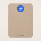 Kraft Add Logo Necklace Earring Display Card