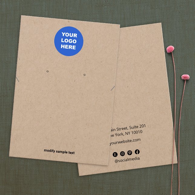 Kraft Add Logo Necklace Earring Display Card (Creator Uploaded)
