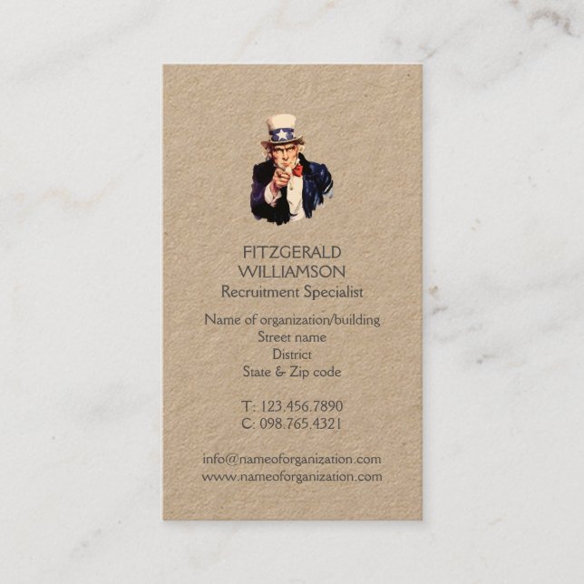 Kraft | ADD PHOTO or LOGO | Business Card (Front)