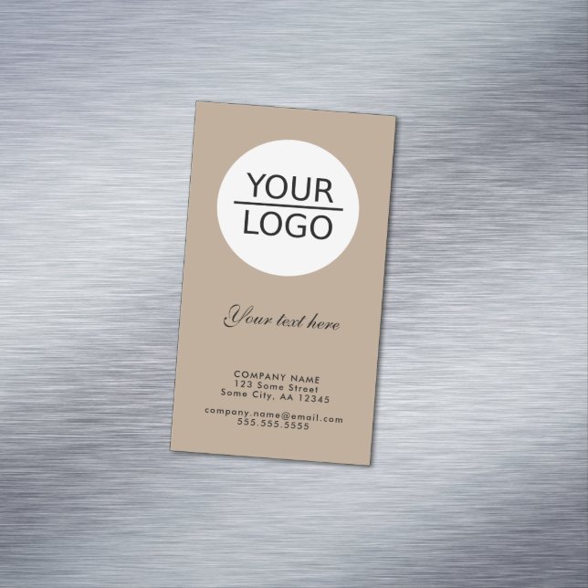 Kraft Add your Logo Custom Text Company Promotion Magnetic Business Card (In Situ)
