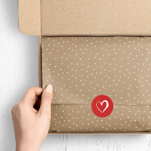 Kraft and White Snowy Dots Tissue Paper