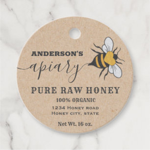 Kraft Bee logo script apiary honey jar label