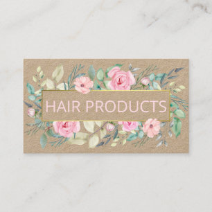 Kraft Bouquet Natural Hair Products Business Card
