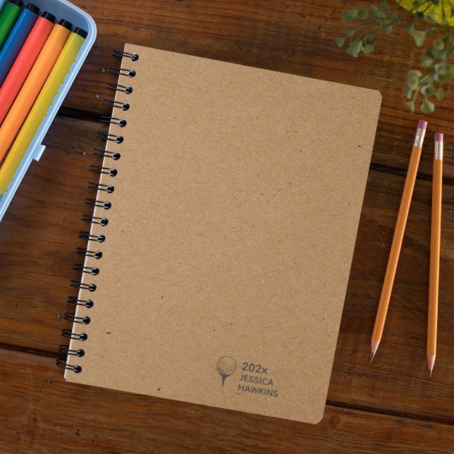 Kraft Brown Golf Tee Personal Weekly Planner (Creator Uploaded)