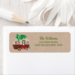 Kraft Camper Christmas Tree Return Address