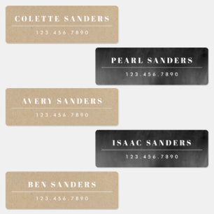 Kraft & Chalkboard Neutral Waterproof Name