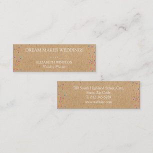 Kraft Confetti Mini Business Card