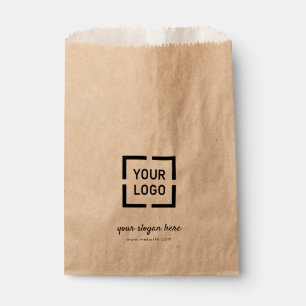 Kraft custom logo branded promotional favour bags
