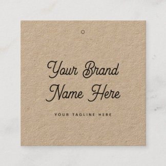 Kraft Custom Square Retail Name Tags