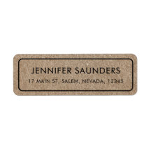 Kraft Design Simple Modern Return Address
