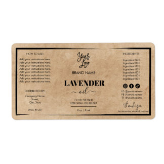 Kraft Dropper Bottle Product Label Logo