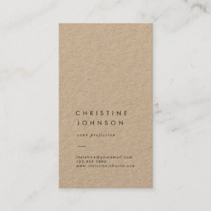 kraft elegant plain simple business card